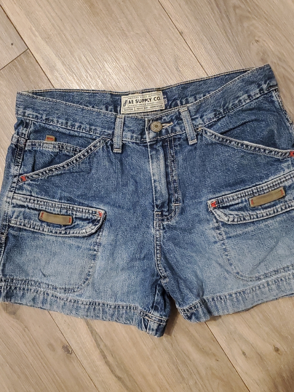 Women’s Blue Denim Cargo Shorts